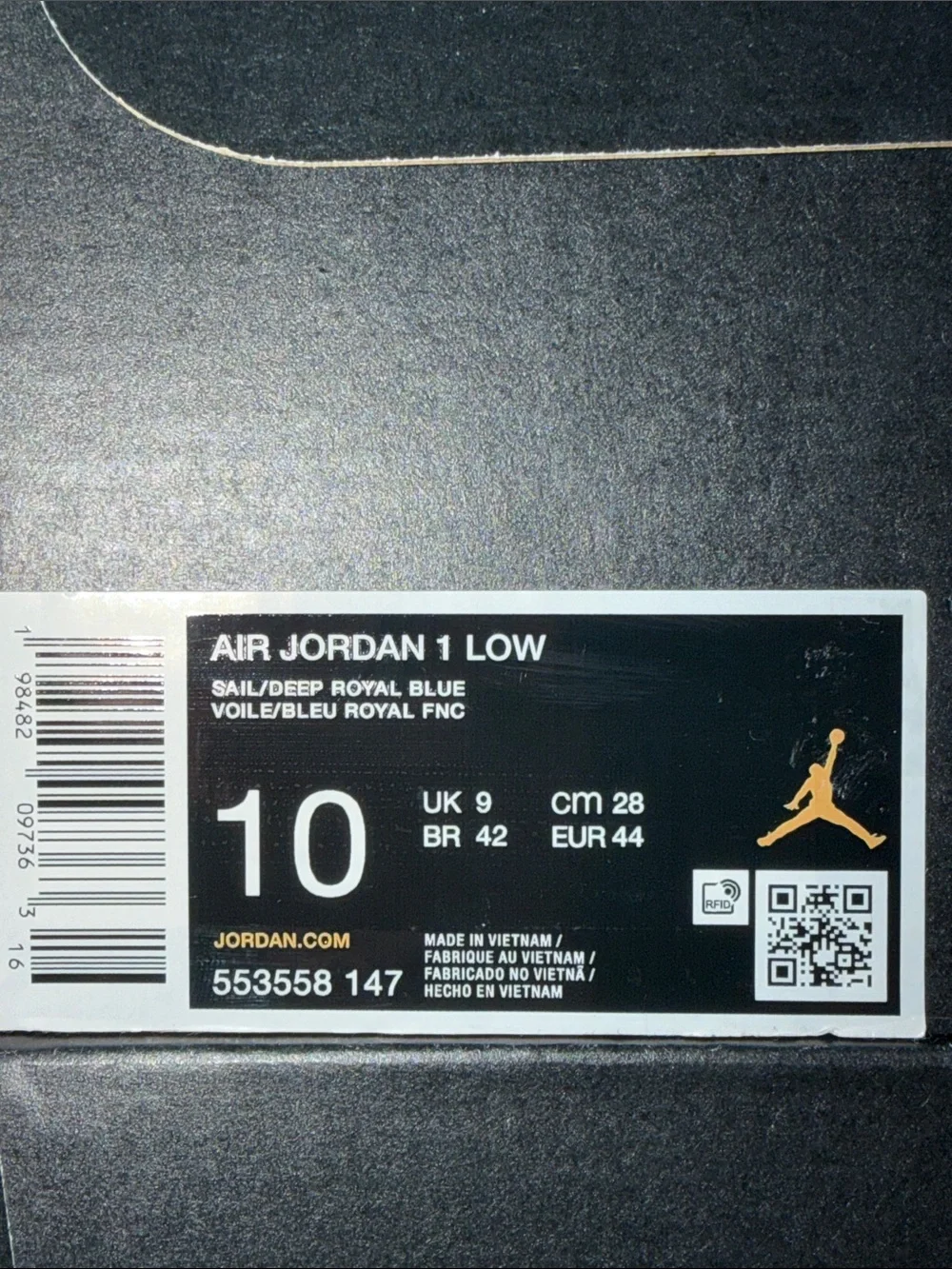 Air Jordan 1 Low Deep Royal Blue 553558-147 Men’s Size 10